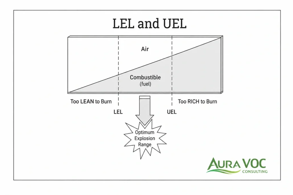 LEL implications for solvent recovery in VOC abatement systems